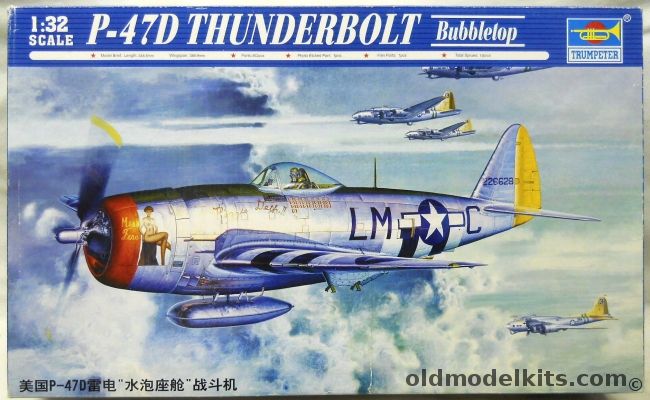 Trumpeter 1/32 P-47D Thunderbolt Bubbletop, 02263 plastic model kit