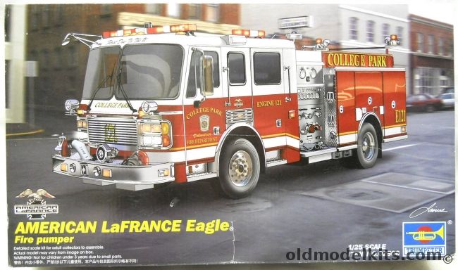 Trumpeter 1/25 American LaFrance Eagle Fire Pumper, 02506 plastic model kit