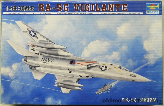 Trumpeter 1/48 RA-5C Vigilante - With Many Aftermarket Detail Sets, 02809 plastic model kit