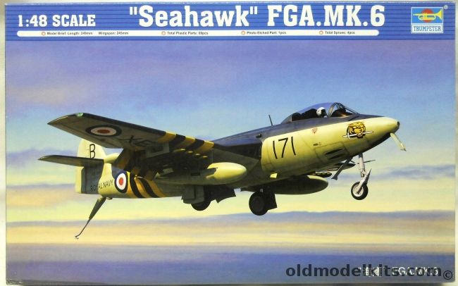 Trumpeter 1/48 Seahawk FGA Mk6, 02826 plastic model kit