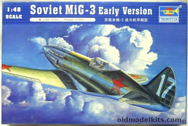 Trumpeter 1/48 Soviet MiG-3 Early Version, 02830 plastic model kit