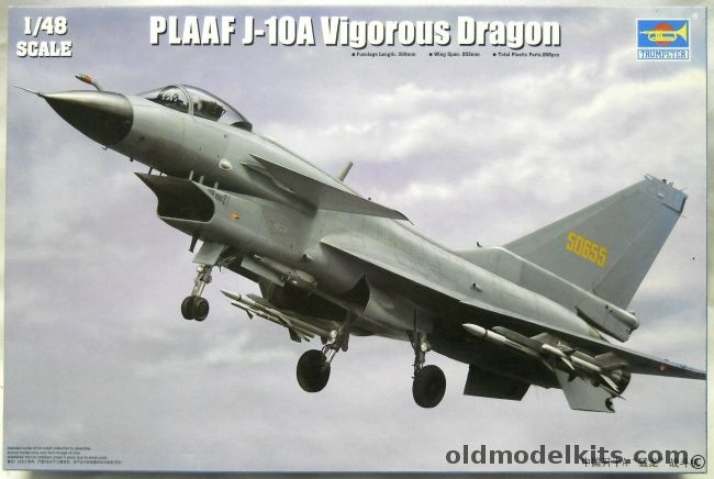 Trumpeter 1/48 PLAAF J-10A Vigorous Dragon, 02841 plastic model kit