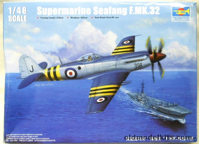 Trumpeter 1/48 Supermarine Seafang F.Mk.32, 02851 plastic model kit