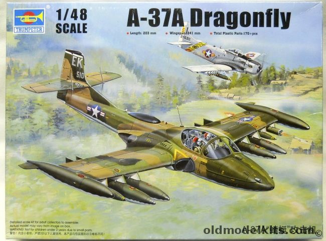 Trumpeter 1/48 A-37A Dragonfly, 02888 plastic model kit