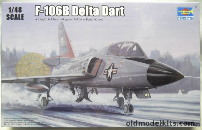 Trumpeter 1/48 F-106B Delta Dart - Two Seat Trainer - 119th FIS 177th TFW Jersey Devils NJ Air National Guard, 02892 plastic model kit