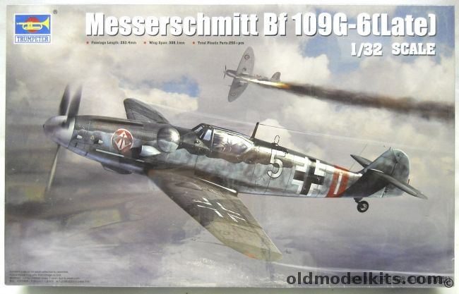 Trumpeter 1/32 Messerschmitt Bf-109 G-6 Late -  (Bf109G6), 02297 plastic model kit