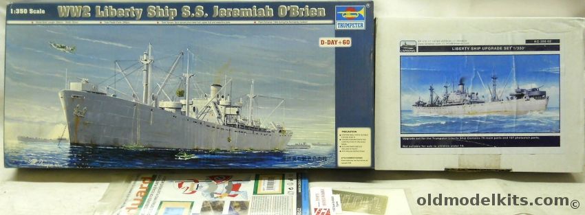 Trumpeter 1/350 SS Jeremiah O'Brien Liberty Ship With LArsenal Upgrade Set And Eduard Super Detail Set And Toms Models Figures, 05301 plastic model kit
