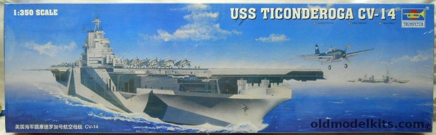 Trumpeter 1/350 USS Ticonderoga CV-14 Aircraft Carrier - (World War II Configuration), 05609 plastic model kit