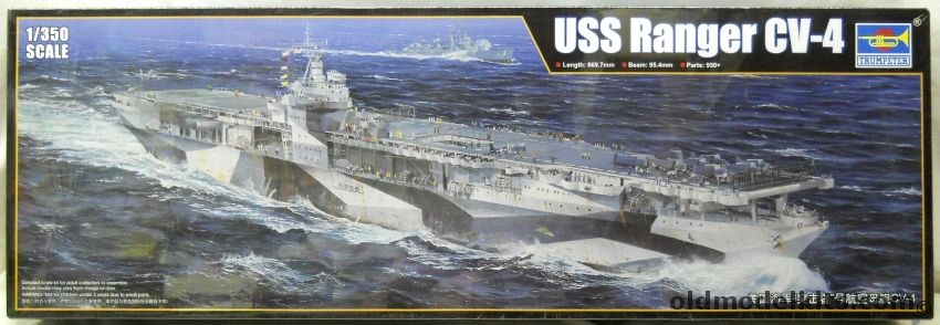 Trumpeter 1/350 USS Ranger CV-4 Aircraft Carrier, 05629 plastic model kit
