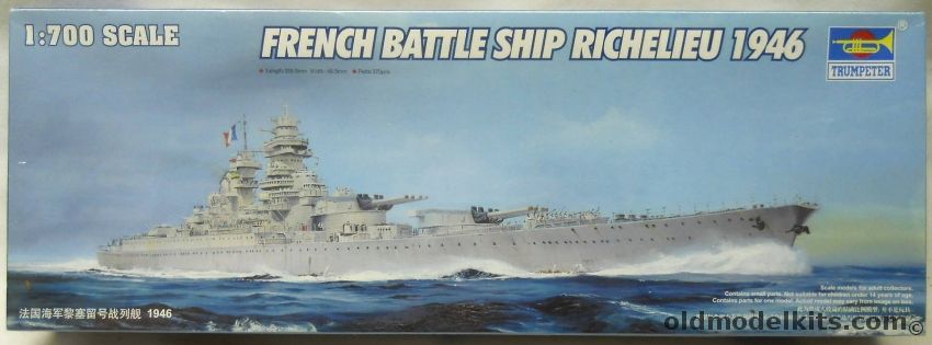 Trumpeter 1/700 French Battleship Richelieu 1946, 05751 plastic model kit