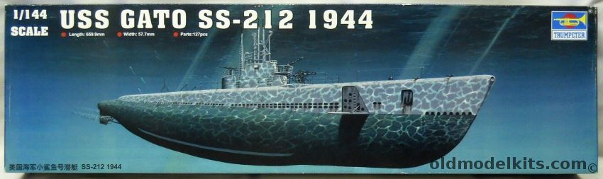Trumpeter 1/144 USS Gato SS-212 1944, 05906 plastic model kit