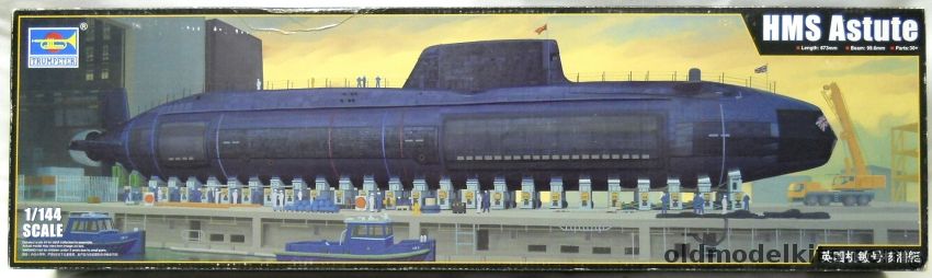 Trumpeter 1/144 HMS Astute Class Attack Submarine, 05909 plastic model kit