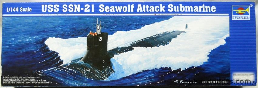 Trumpeter 1/144 USS SSN-21 Seawolf Attack Submaine, 05904 plastic model kit