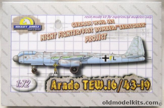 Unicraft 1/72 Arado TEW.16/43-19 - German WWII Nachtjaeger / Schnellbomber / Zerstorer project plastic model kit