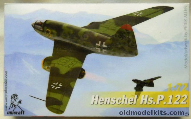 Unicraft 1/72 Henschel Hs.P.122 - (P-122 / HSP122) plastic model kit