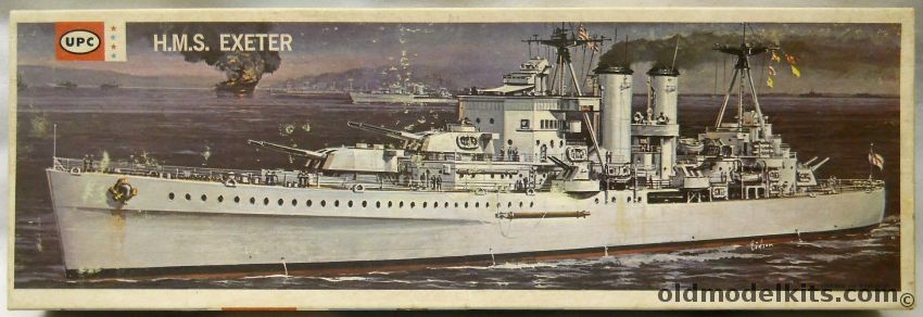 UPC 1/500 HMS Exeter Heavy Cruiser - (ex-Frog), 2100-200 plastic model kit