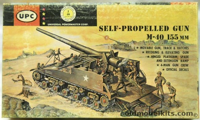 UPC 1/40 M-40 155mm Self-Propelled Gun - (ex Adams), 2151-200 plastic model kit
