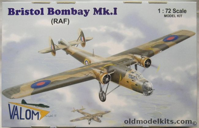 Valom 1/72 Bristol Bombay Mk.I - RAF 216 Sq Aldegrove North Ireland 1939 / 271 Sq Sgt. Pilot Whitfield Crash 11-5-1940 In Betheniville France, 72056 plastic model kit