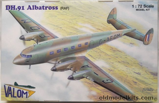 Valom 1/72 Dh-91 Albatross - With Valom Interior Kit - Fiona G-AFDM Or Fortuna G-AFDK, 72129 plastic model kit