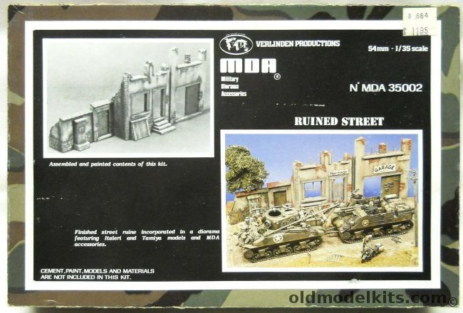 Verlinden 1/35 Ruined Street - MDA Military Diorama Accessories, 35002 plastic model kit