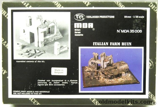 Verlinden 1/35 Italian Farm Ruin - MDA Military Diorama Accessories, 35006 plastic model kit