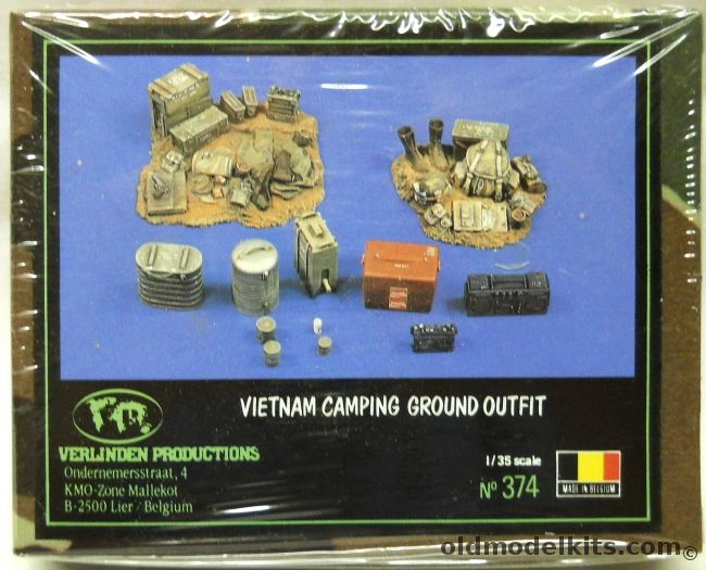 Verlinden 1/35 Vietnam Camping Ground Outfit, 374 plastic model kit