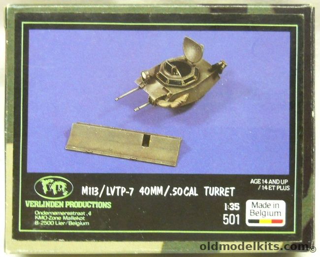 Verlinden 1/35 M113 / LVTP-7 40mm / .50Cal Turret -  Conversion Kit, 501 plastic model kit