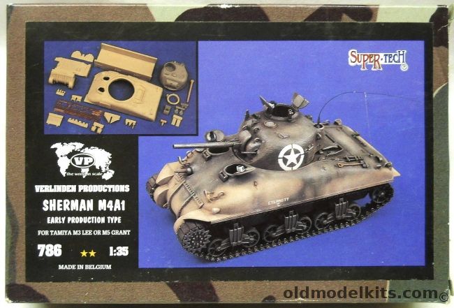 Verlinden 1/35 M4A1 Sherman Early Production Type - Conversion - SuperTech Issue, 786 plastic model kit
