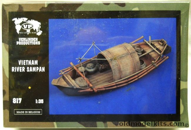 Verlinden 1/35 Vietnam River Sampan, 817 plastic model kit