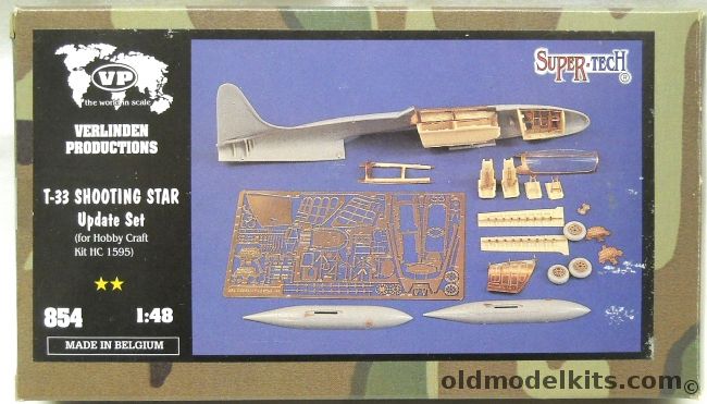 Verlinden 1/48 T-33 Shooting Star Update Set - (For Hobby Craft / Academy Kit), 854 plastic model kit