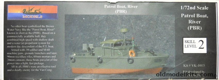 Viking Models 1/72 Patrol Boat River PBR - Vietnam Era, VK-1013 plastic model kit