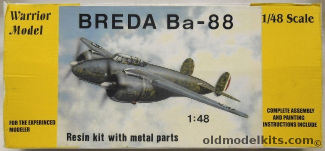Warrior Model 1/48 Breda Ba-88 Lince - With Decals For Multiple Aircraft, 48006 plastic model kit