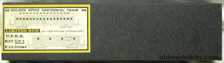 Westwood HO Union Pacific 2 Car Promontory Train -  Golden Spike Train - One Of Only 1,869 Made - HO Kit, UP2 plastic model kit