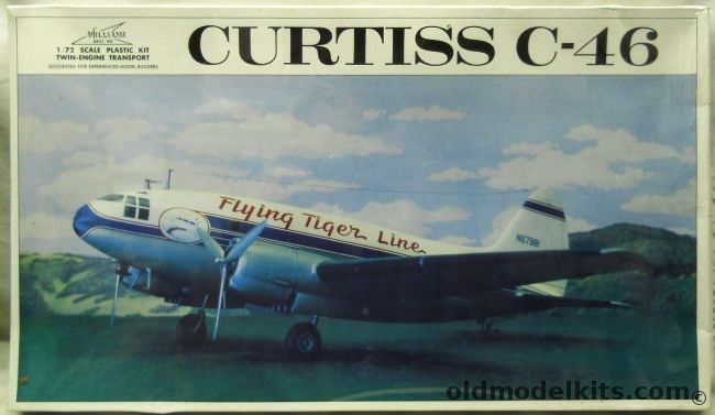 Williams Brothers 1/72 Curtiss C-46 Commando - Flying Tigers or USAAF, 72-346 plastic model kit