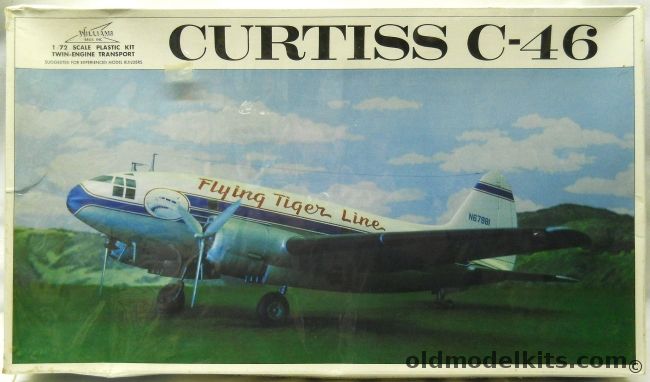 Williams Brothers 1/72 Curtiss C-46 Commando With 'Back Breakers' Nose Art Decals Burma 1945 - Flying Tigers or USAAF, 72-346 plastic model kit