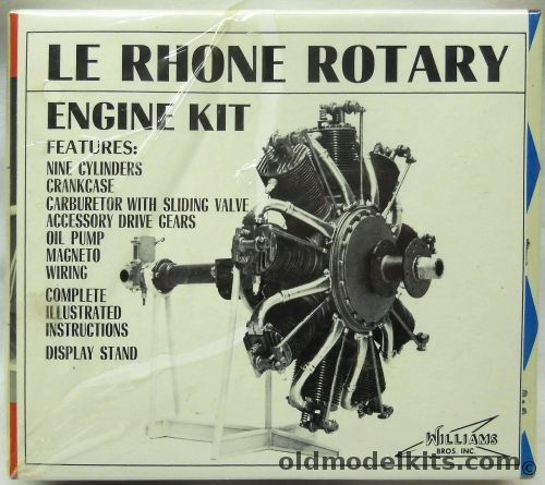 Williams Brothers 1/8 Le Rhone Rotary Aircraft Engine, 301 plastic model kit