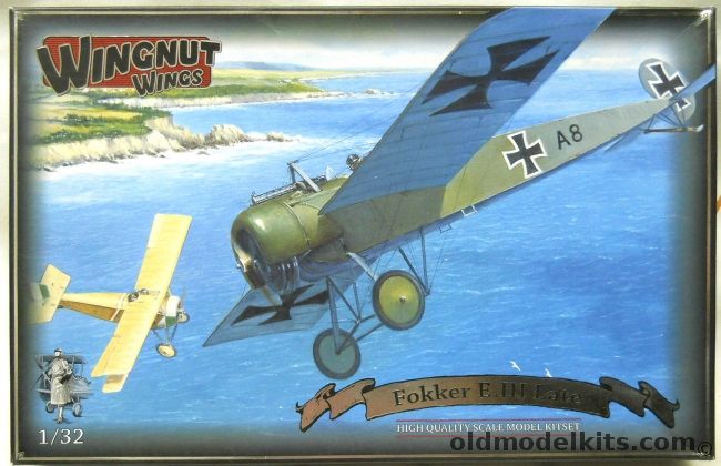 Wingnut Wings 1/32 Fokker E.III Late - With HGW Models Seatbelt Detail Set - (E-III), 32048 plastic model kit