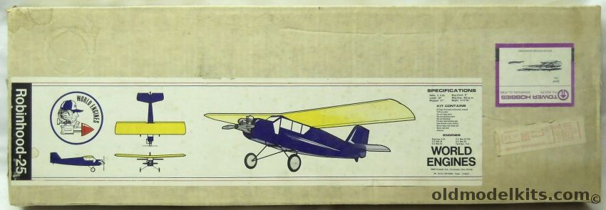 World Engines Robinhood 25 - 51 Inch Wingspan R/C Aircraft - (Curtiss Robin) plastic model kit