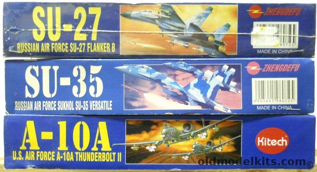 Zhengdefu 1/48 Su-27 Flanker B / Su-35 / Kitech A-10A Thunderbolt II, 08M-M323 plastic model kit