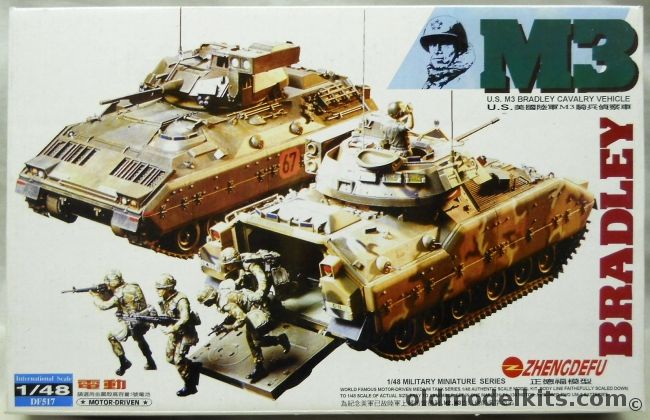 Zhengdefu 1/48 US M3 Bradley Cavalry Vehicle Motorized, DF517 plastic model kit