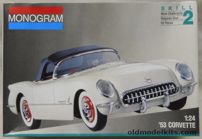 Monogram 1953 Corvette Metal and Plastic 1/24 Scale Model Kit #6100 for sale online 