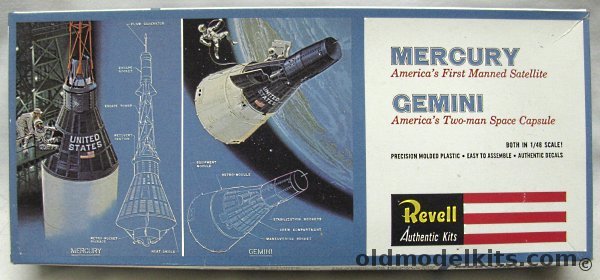 Revell 1/48 Mercury and Gemini Capsules, H1834 plastic model kit